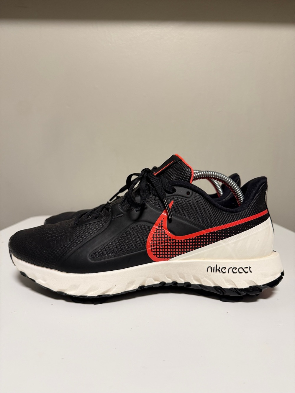 Nike React Infinity Pro Golf Shoes Black Red White CT6620-002 Men’s US 9.5
